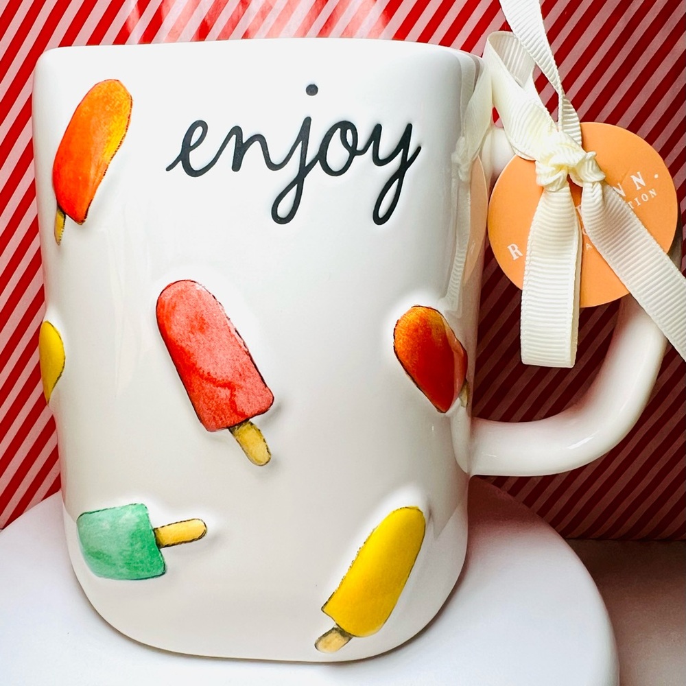 RAE Dunn Enjoy Popsicles Mug Citrus Colors